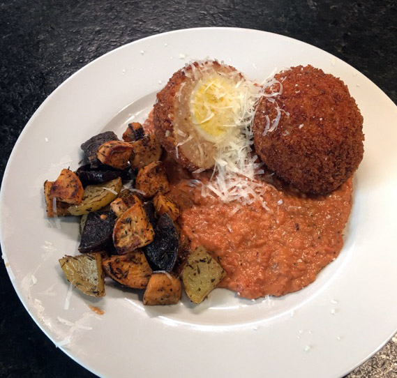 Scotch Eggs with Southern Tomato Gravy