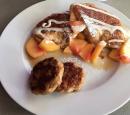 Stuffed Croissant Peach French Toast