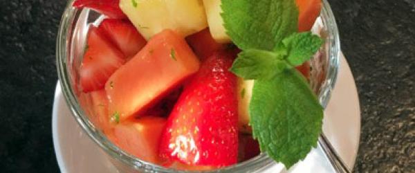 Fresh Fruit with lime and mint